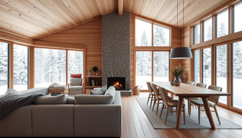 Scandinavian cabin decor