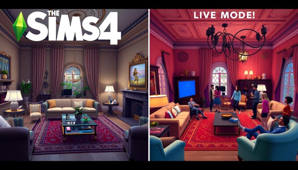 The Sims 4 Build Mode vs Live Mode