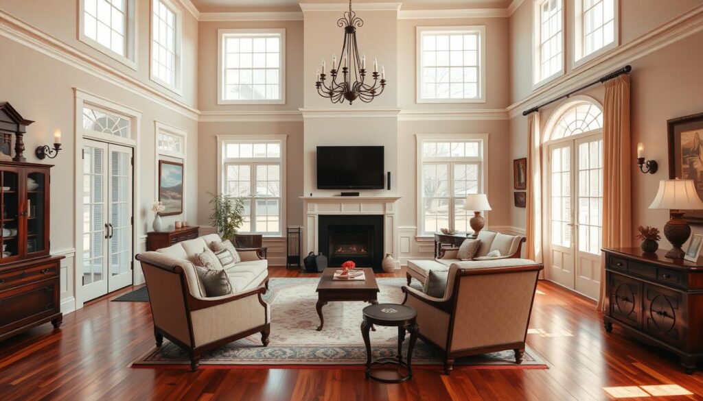 colonial style homes interior with modern conveniences