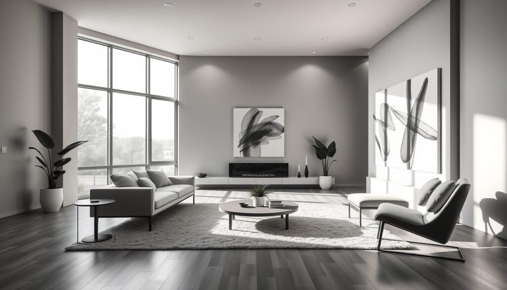 contemporary monochromatic living