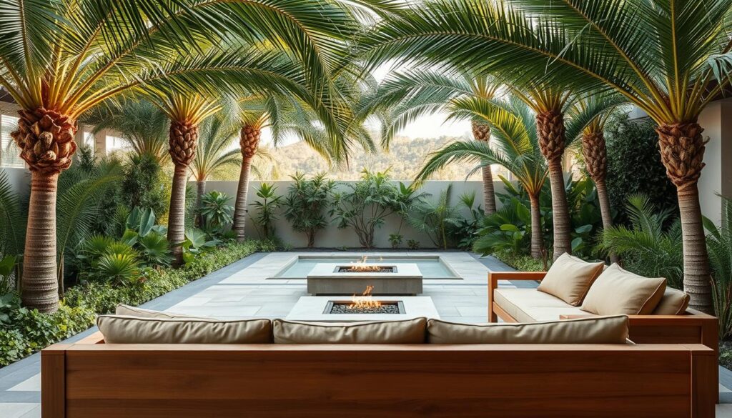 mid century modern outdoor space