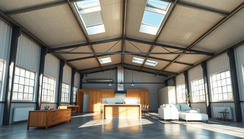 natural light in metal building homes