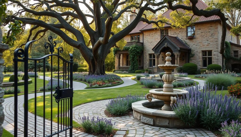 old world charm landscaping