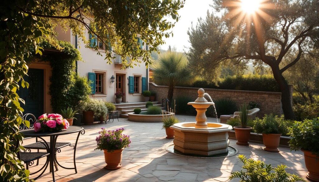 Italian outdoor living space design