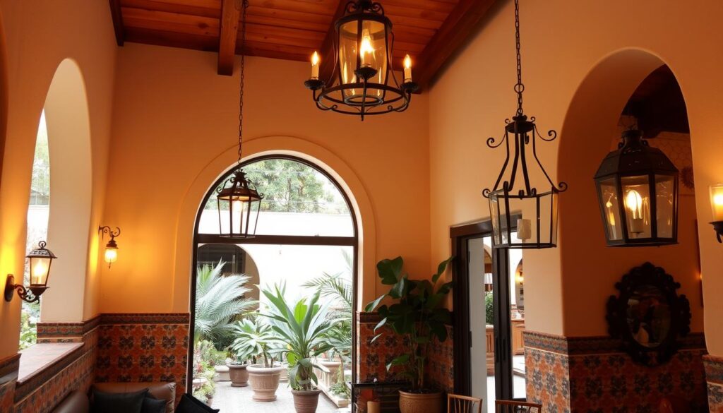 Mediterranean interior design lighting