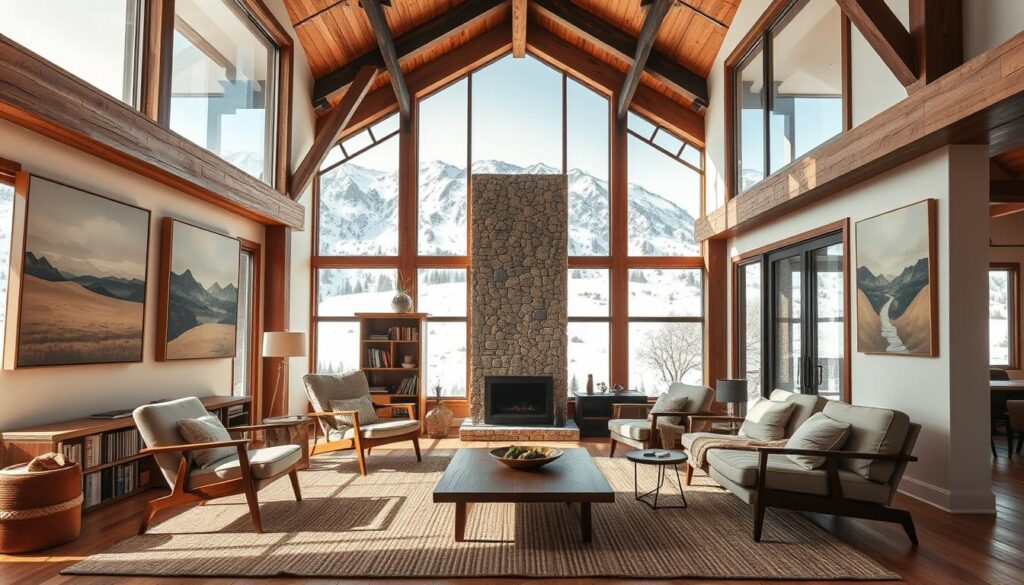 contemporary mountain house decor