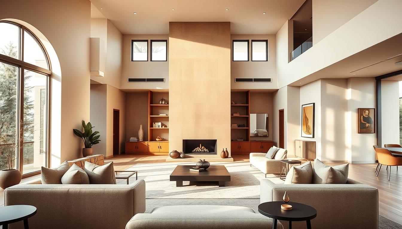 interior colors used in open concept luxury homes