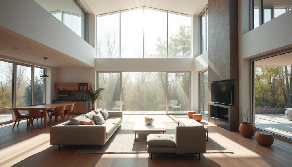 modern home with natural light