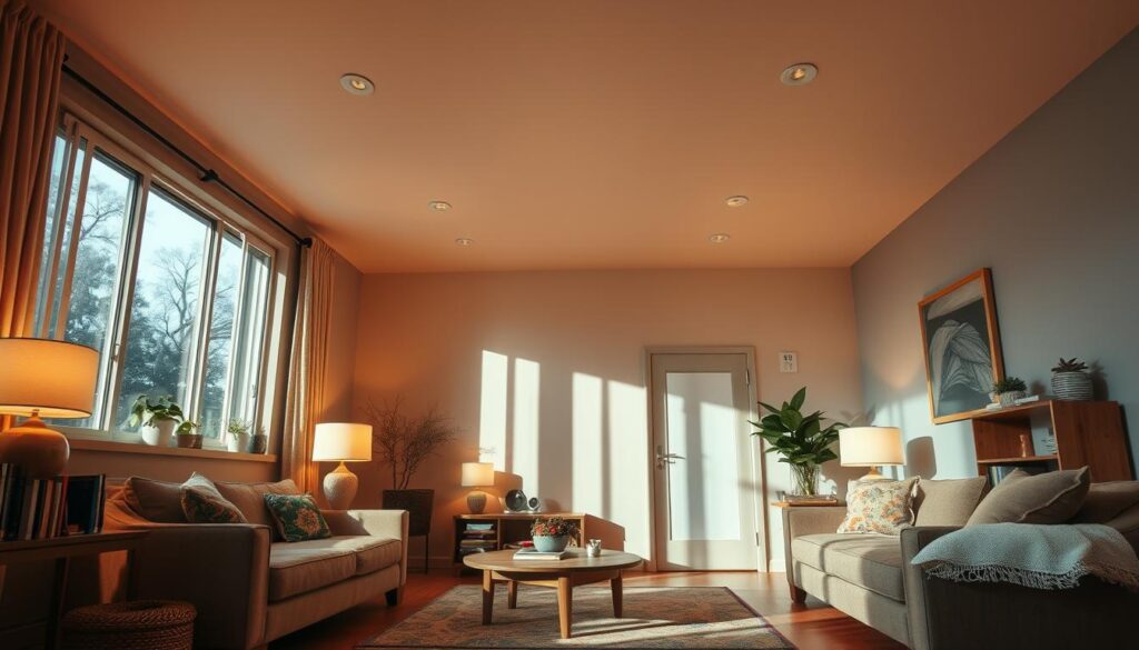 Lighting effects on interior color perception