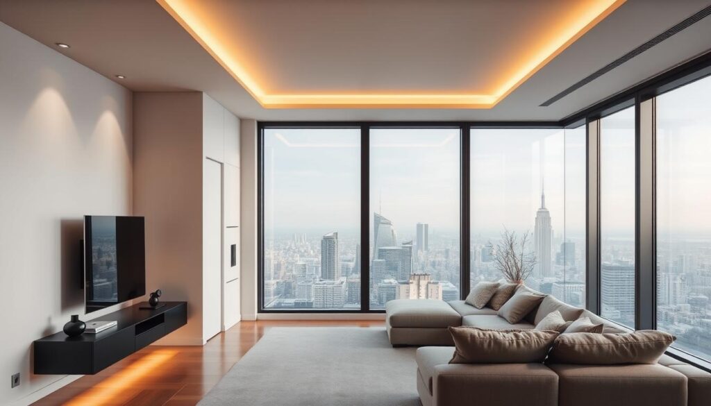 modern interior design with smart home devices